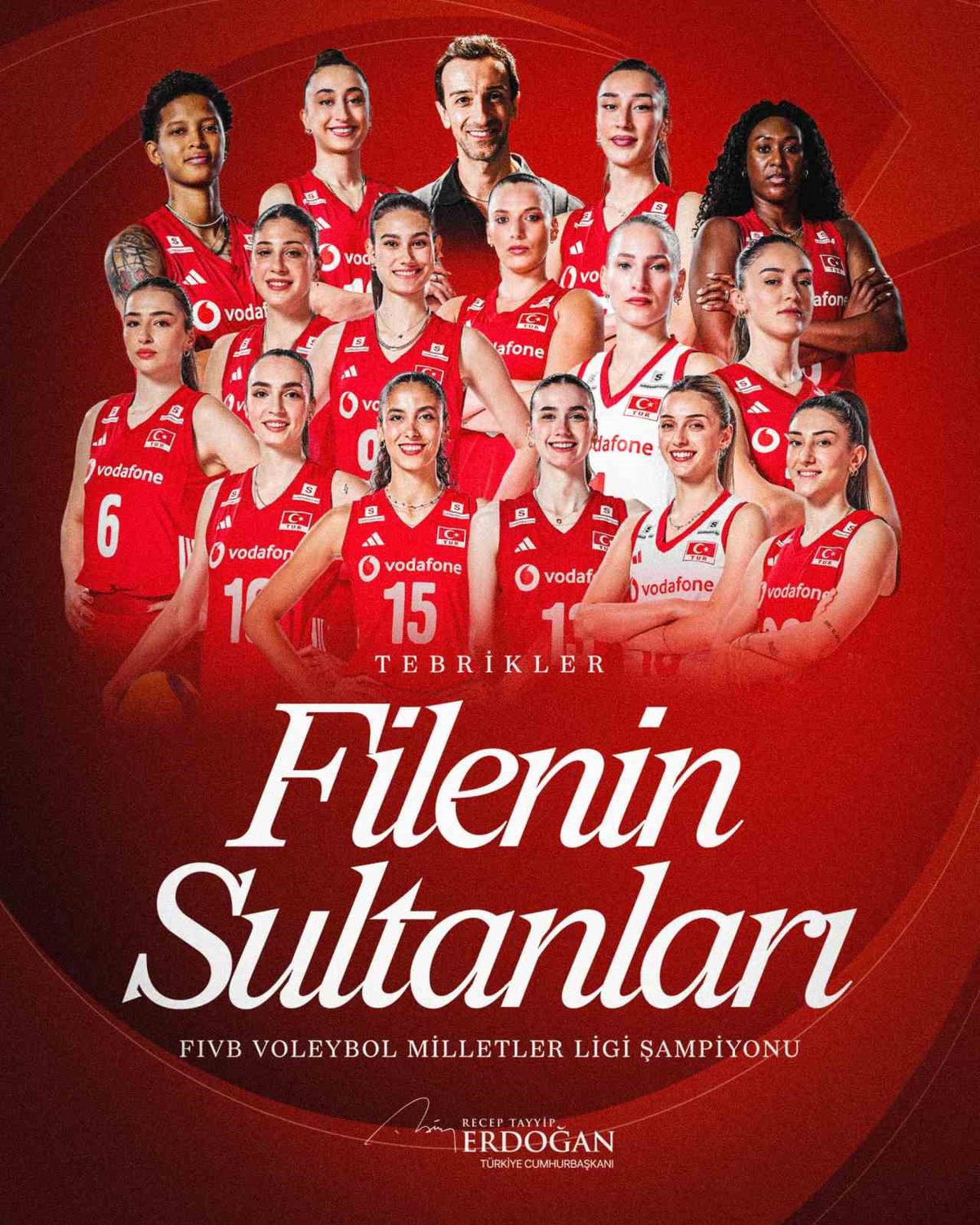 Cumhurbaşkanı Erdoğan\'dan şampiyon voleybolculara tebrik