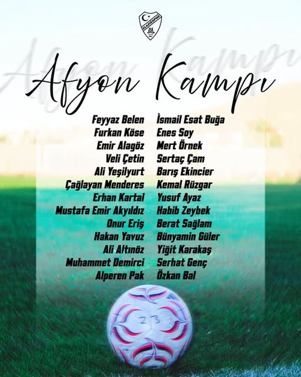 Elazığspor Afyon\'da Kampa Giriyor