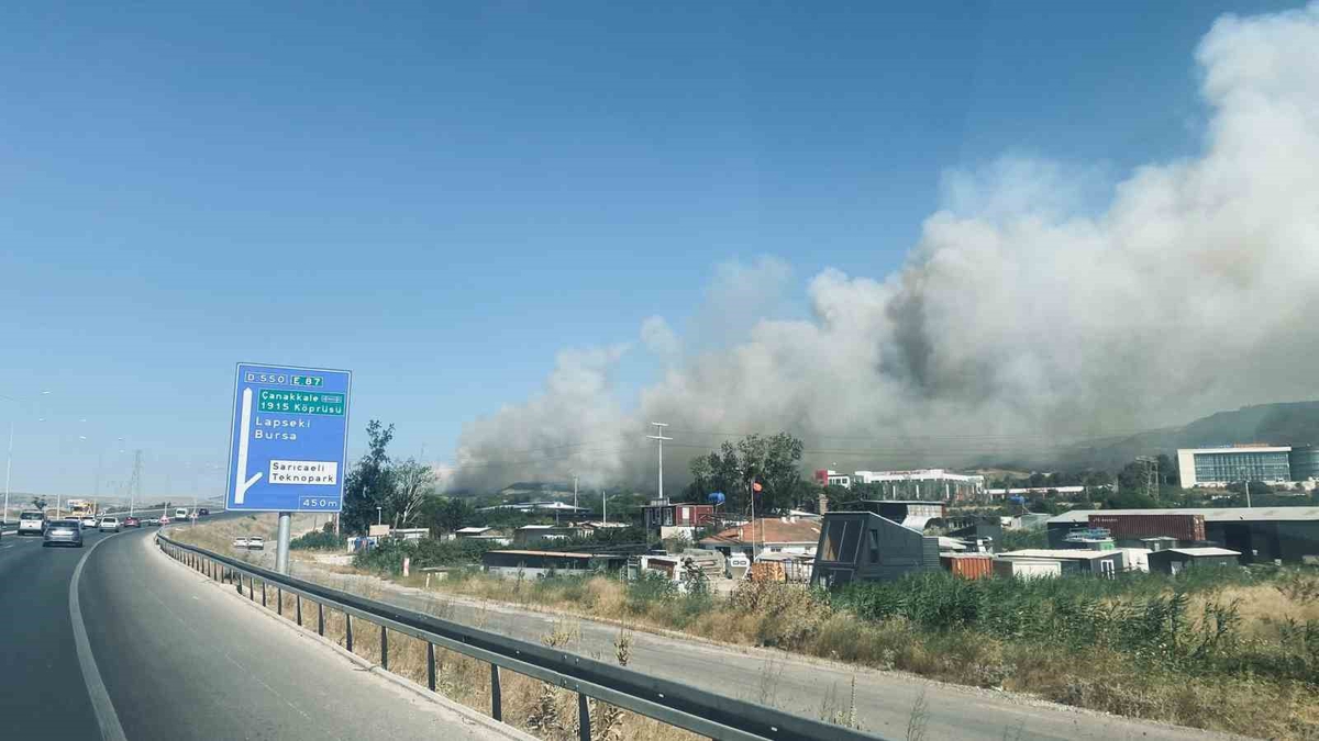 Çanakkale\'de Orman Yangınına Müdahale