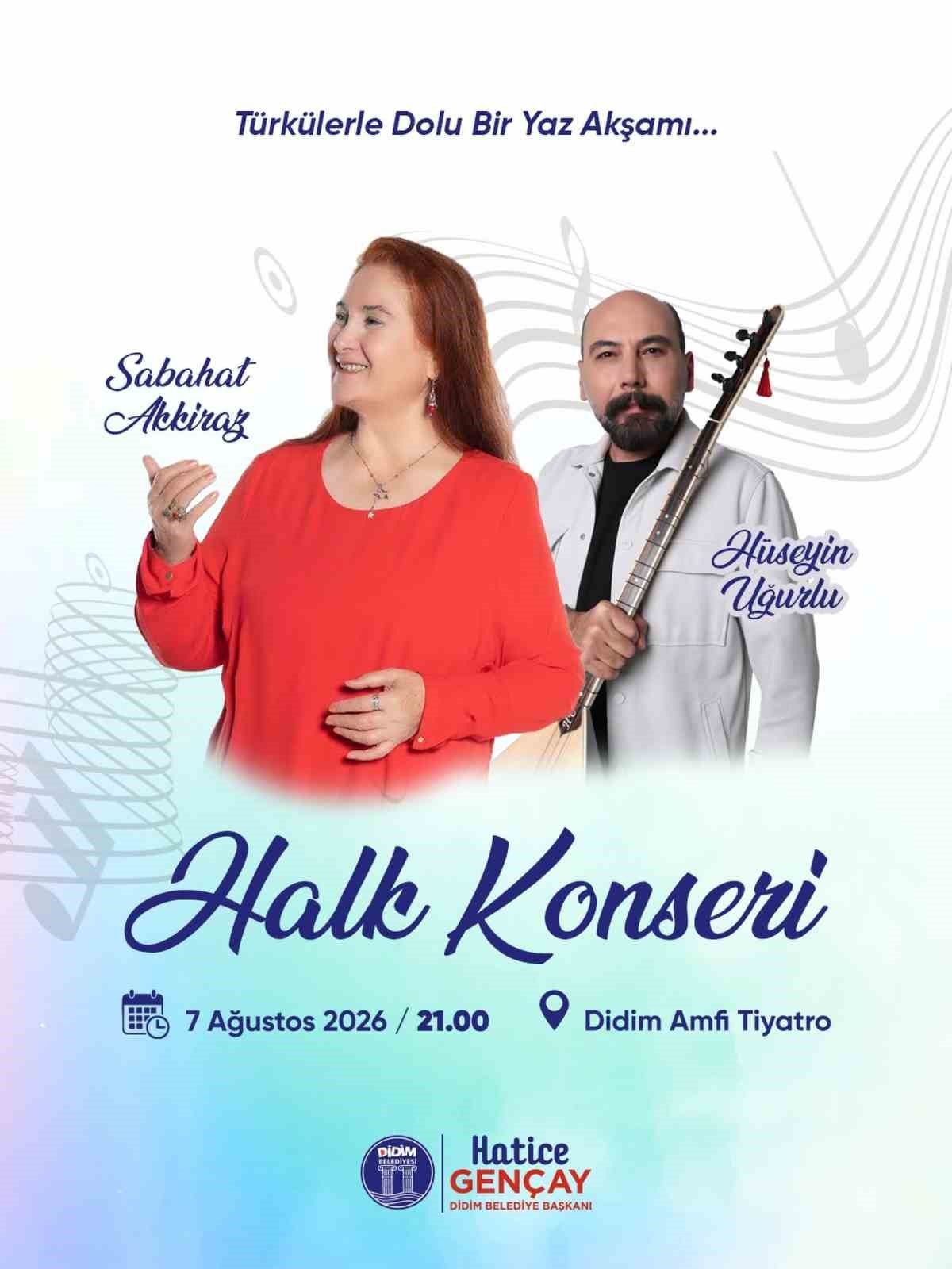 Didim Belediyesi’nden ücretsiz halk konseri