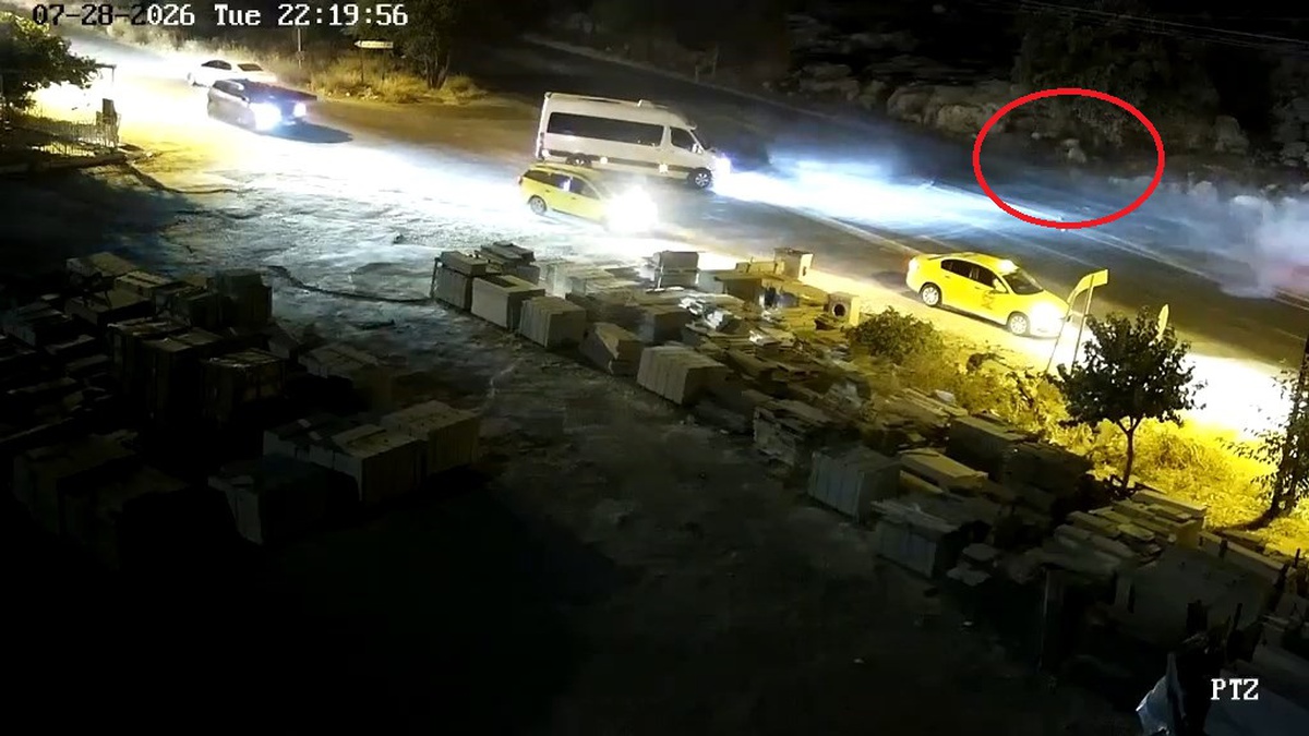 Mardin\'deki Kaza Güvenlik Kamerasında