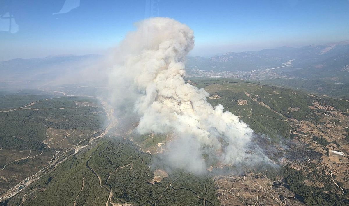 Muğla\'da Yangın: Kara Yolu Kapalı, Evler Tahliye Ediliyor