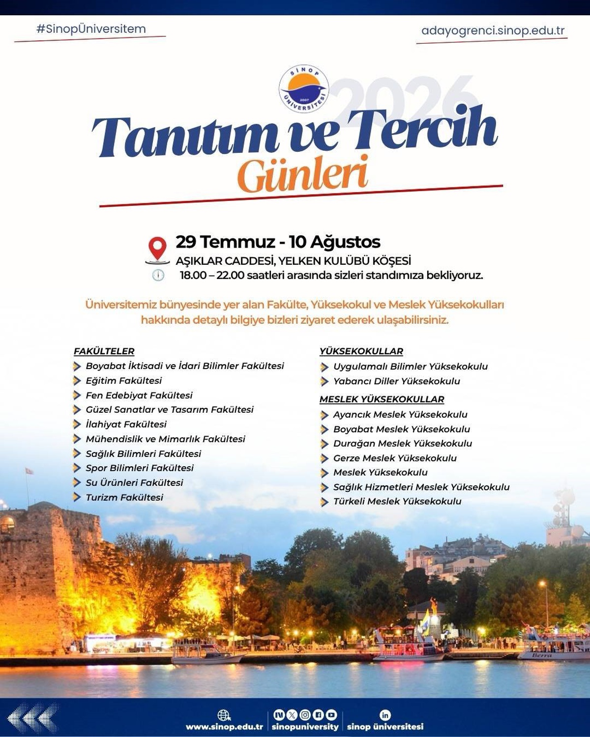 Sinop Üniversitesi Tanıtım Günleri Başladı