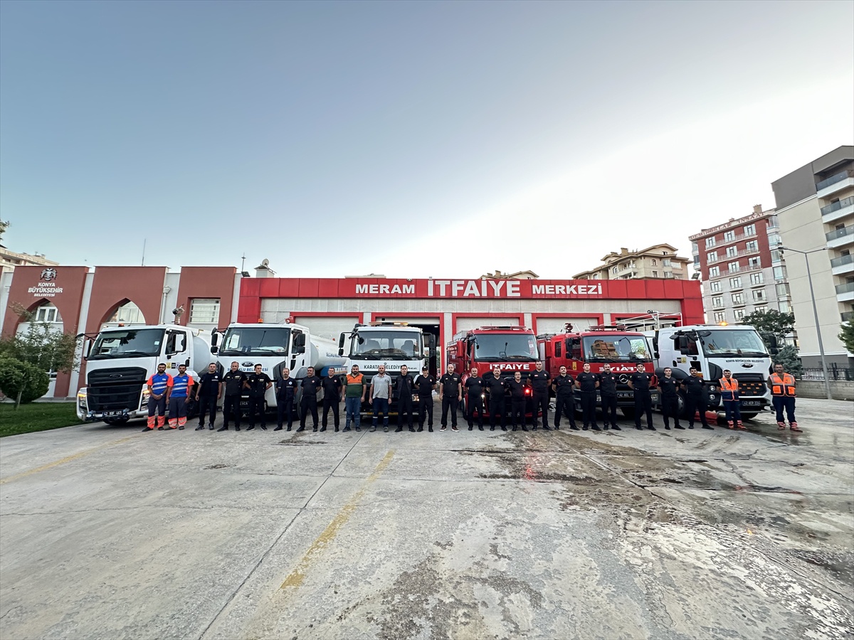 Konya İtfaiyesi Antalya\'ya Yangın İçin Gönderildi