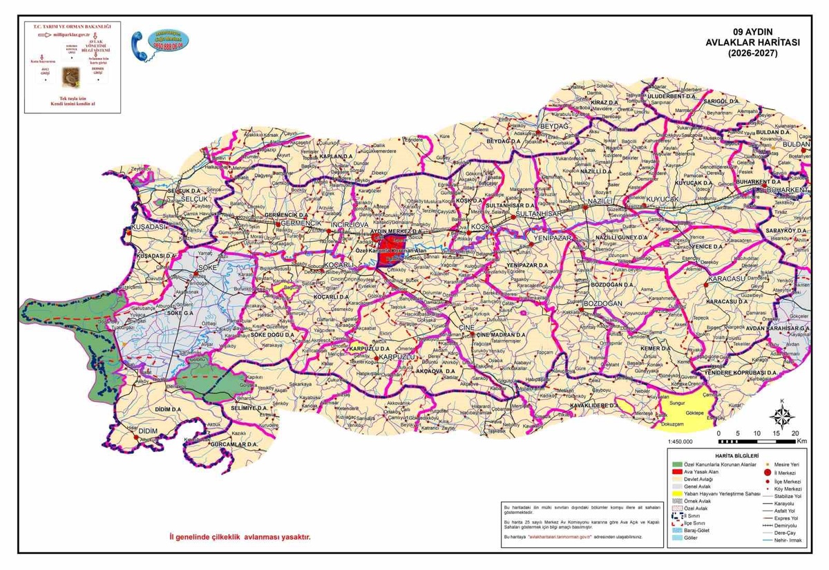 Aydın\'da 2026-2027 Av Haritası Yayınlandı