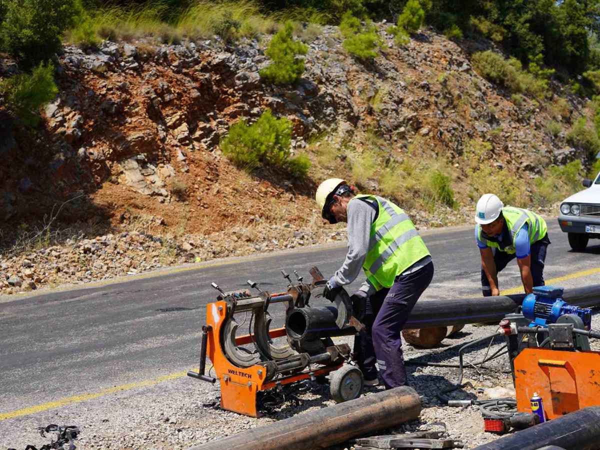 Fethiye Gökçeovacık su isale grup hattı yenileniyor