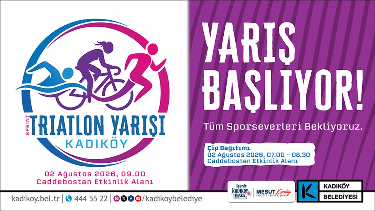 Kadıköy\'de Sprint Triatlon için geri sayım başladı