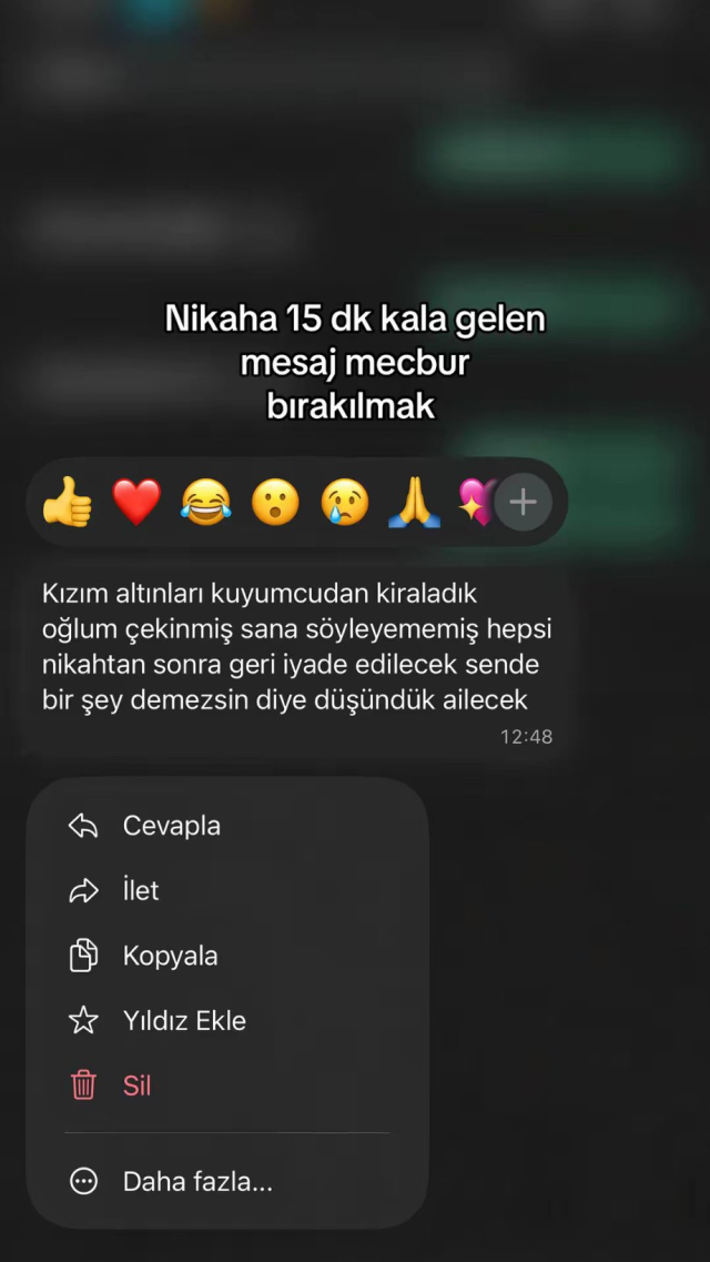 Nikahına 15 dakika kala kayınpederinden gelen mesajla şoke oldu