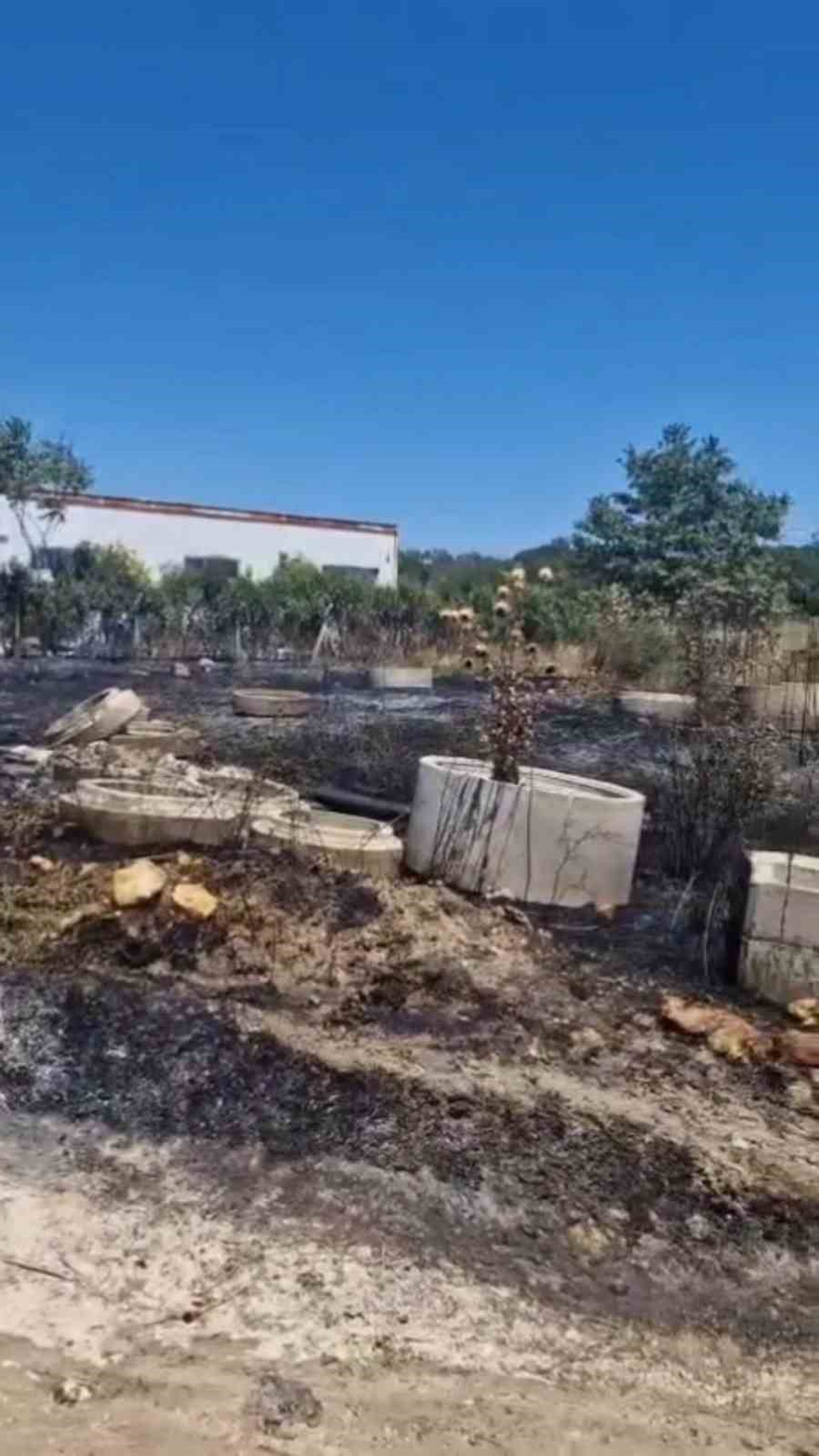 Enez\'de Çalılık Yangını Vidanjörle Söndürüldü
