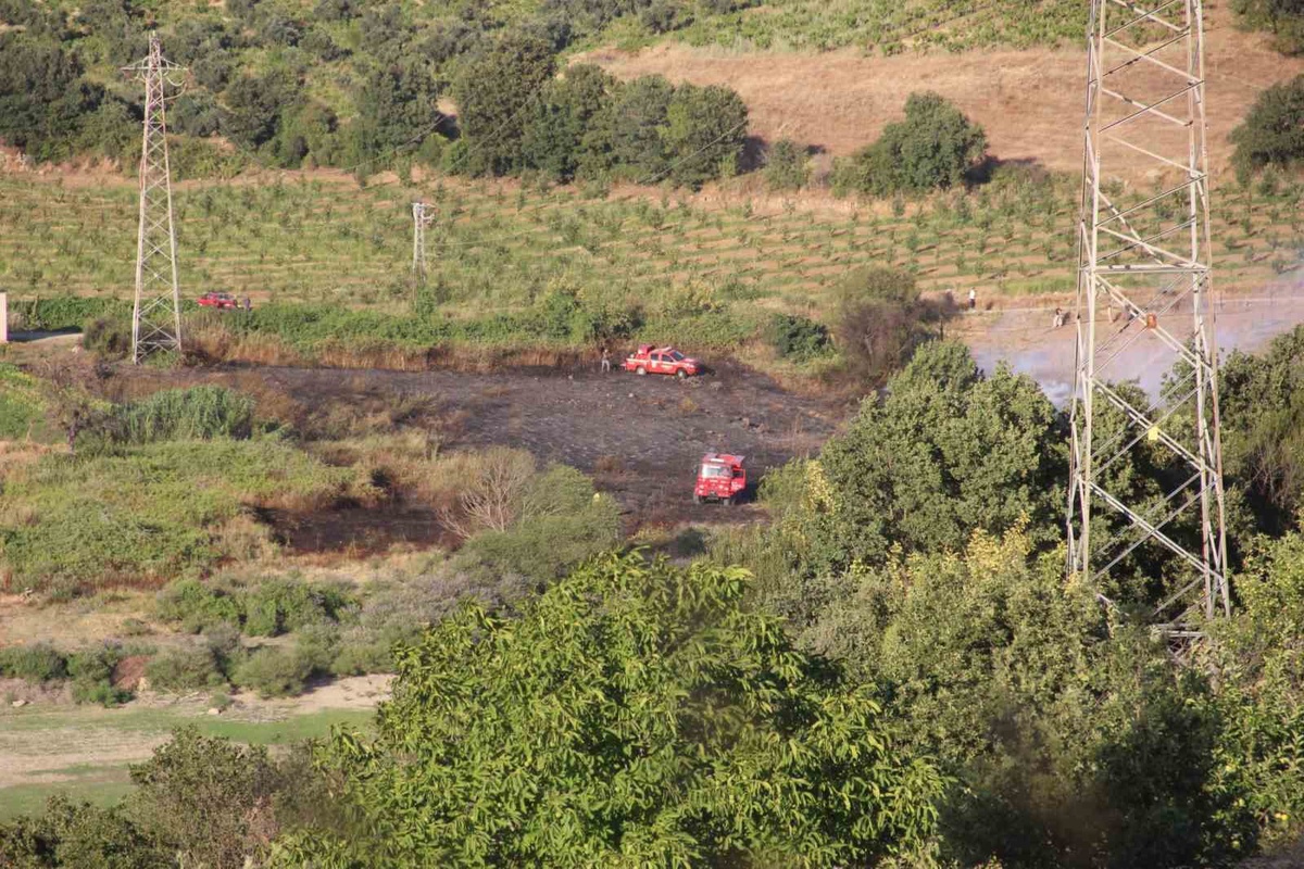 Bayramiç\'te Tarım Arazisinde Yangın Kontrol Altına Alındı