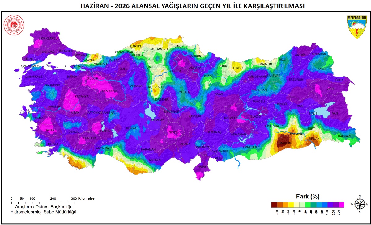 Haziran Yağışlarında Rekor Artış