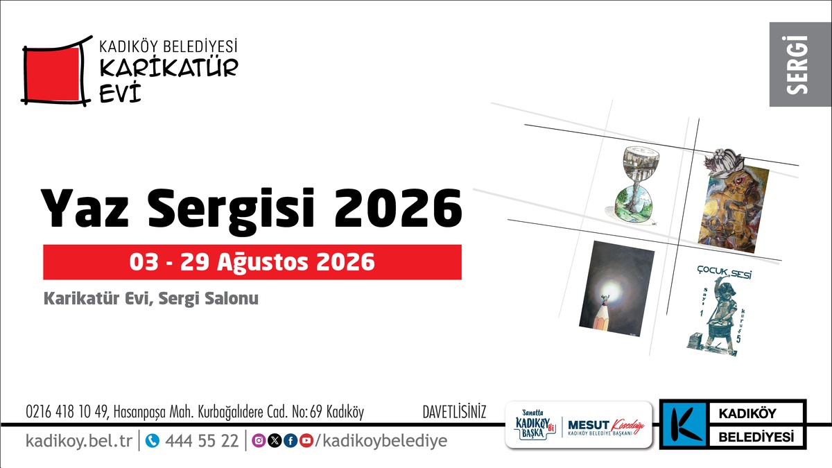 Kadıköy Karikatür Evi’nden sezonun izleri: "Yaz Sergisi 2026"