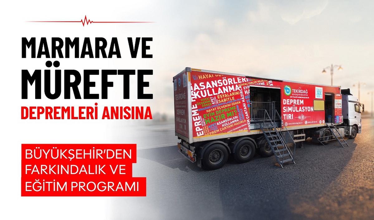 Tekirdağ Büyükşehir Belediyesi\'nden 11 ilçede "deprem farkındalık" etkinliği