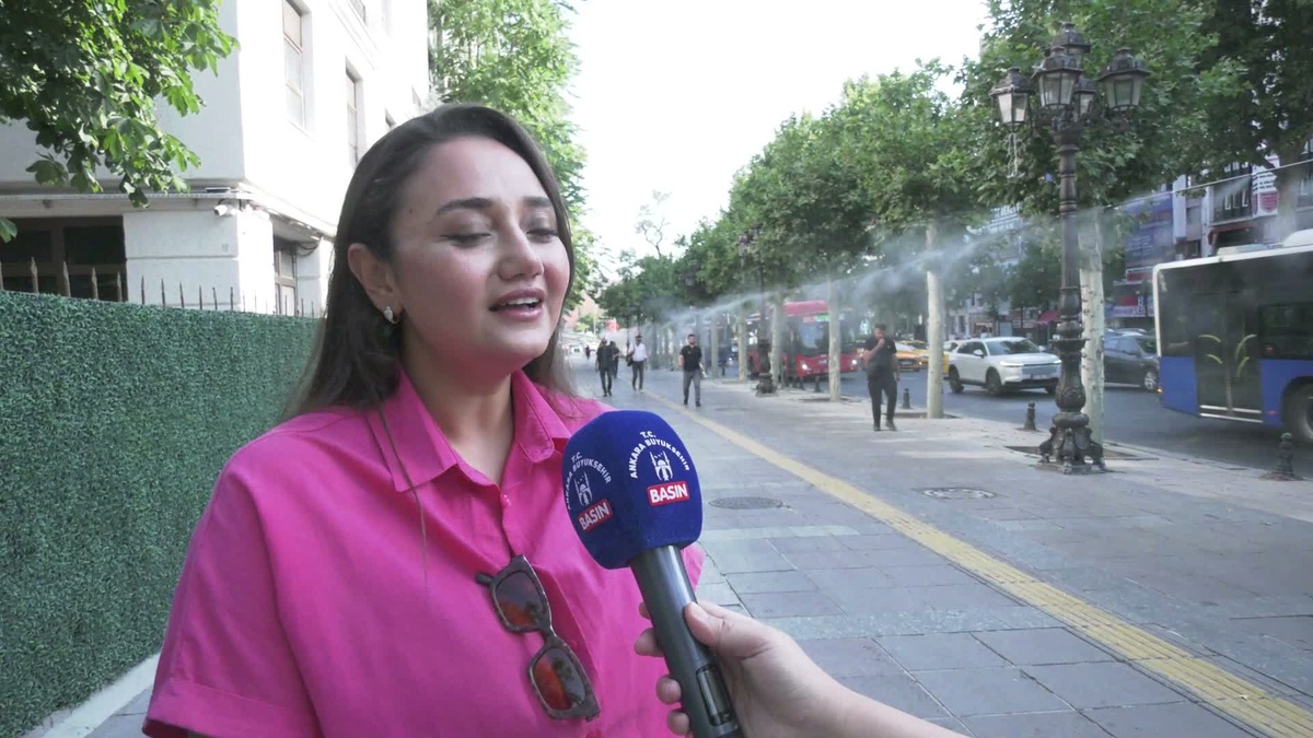 Ankara Büyükşehir Belediyesi\'nden bunaltıcı sıcaklara "su tasarruflu serinletme sistemi"