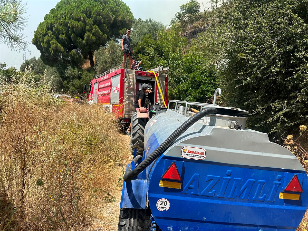 Marmara Adası\'nda Orman Yangını Kontrol Altında
