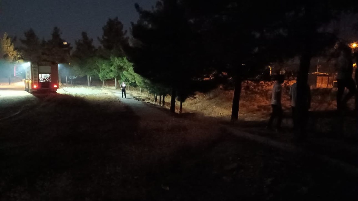 Kurtalan Mezarlığında Yangın Kontrol Altına Alındı