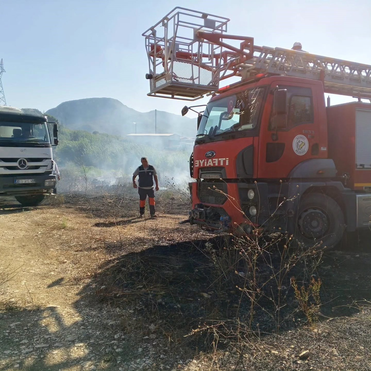 YHT Hattı Yakınında Yangın Paniği