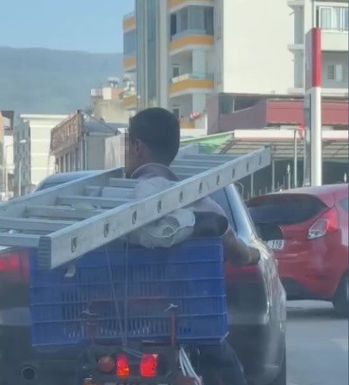 Osmaniye\'de İlginç Motosiklet Anı