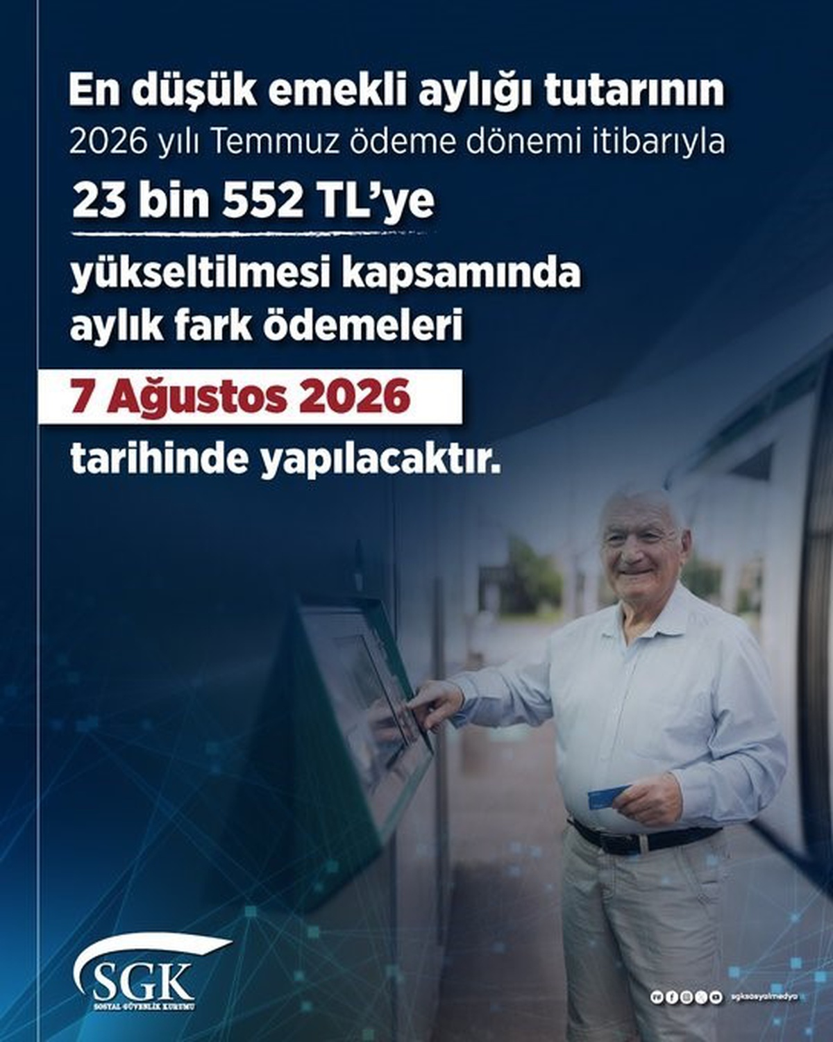 Emekli Aylığı Fark Ödemeleri 7 Ağustos\'ta