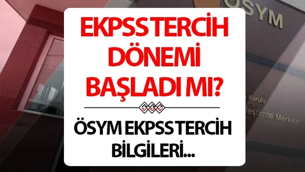 2026 EKPSS Tercih Süreci Bekleniyor