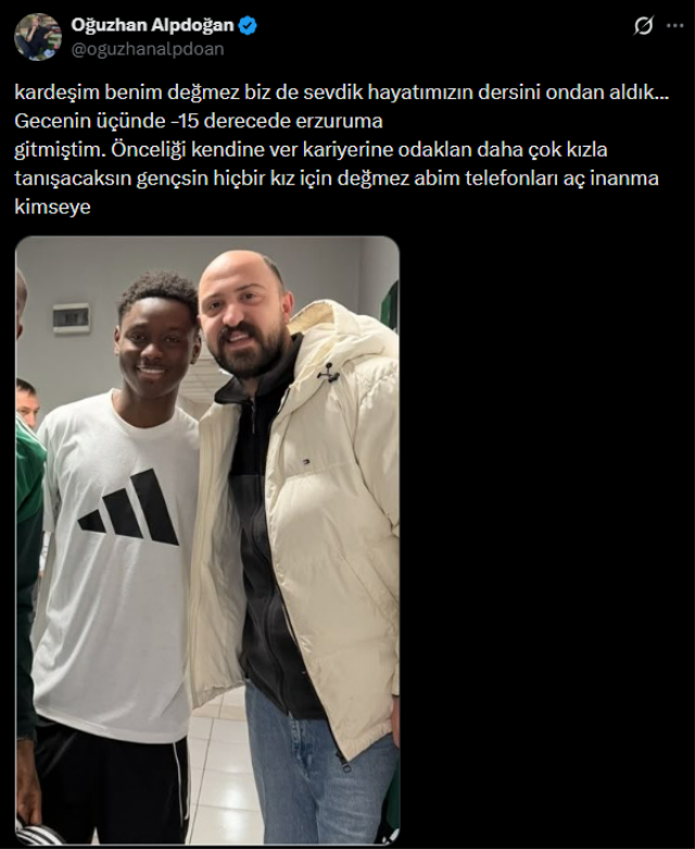 Aşkı için kampı terk eden futbolcuya Oğuzhan Alpdoğan'dan olay mesaj