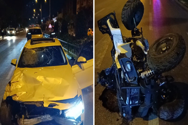 Otomobil, ATV sürücüsüne çarptı: Acı son böyle geldi