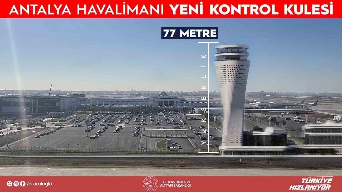 Antalya Havalimanı Kulesinde İlerleme