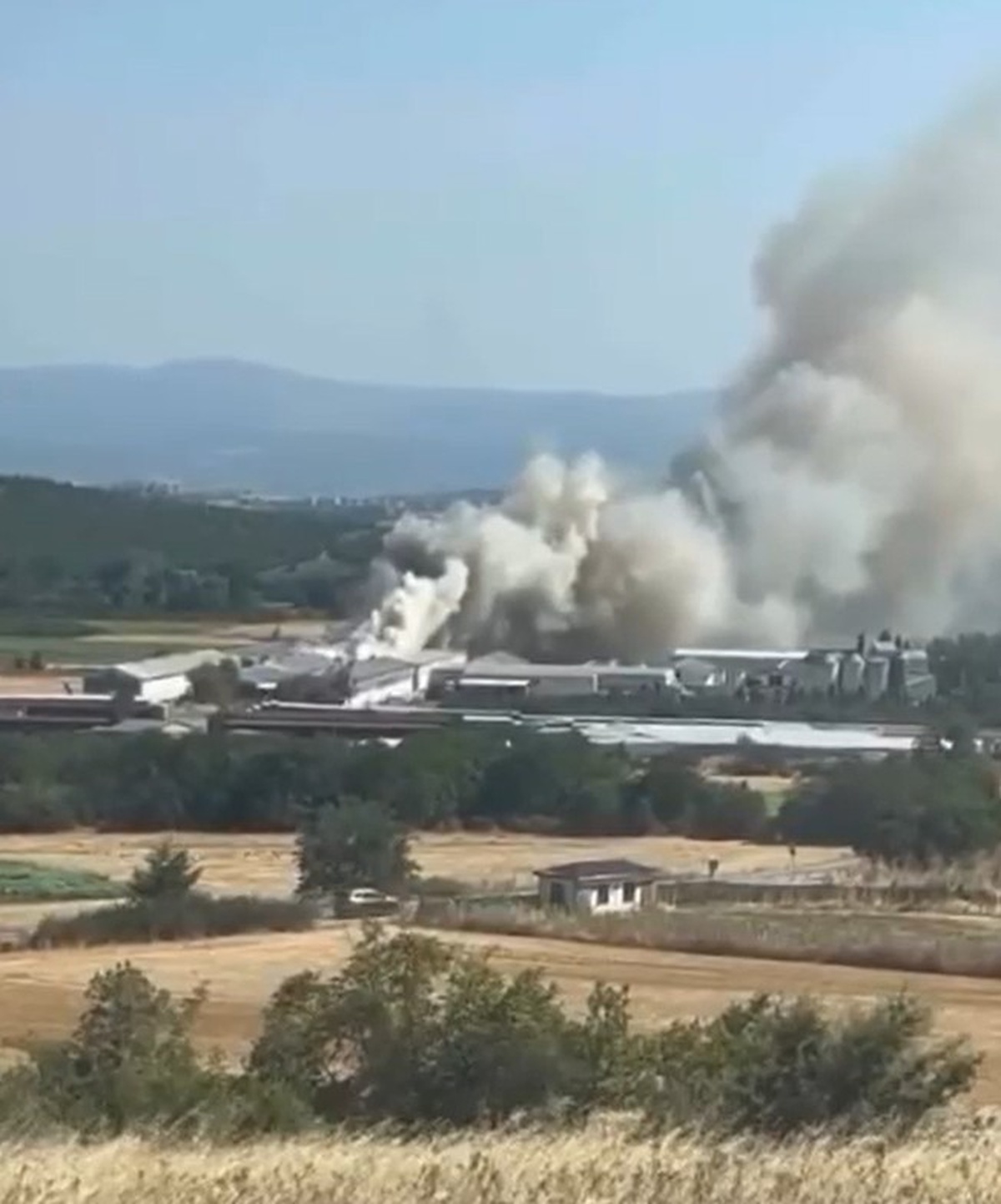 Mudanya\'da Tavuk Çiftliğinde Yangın