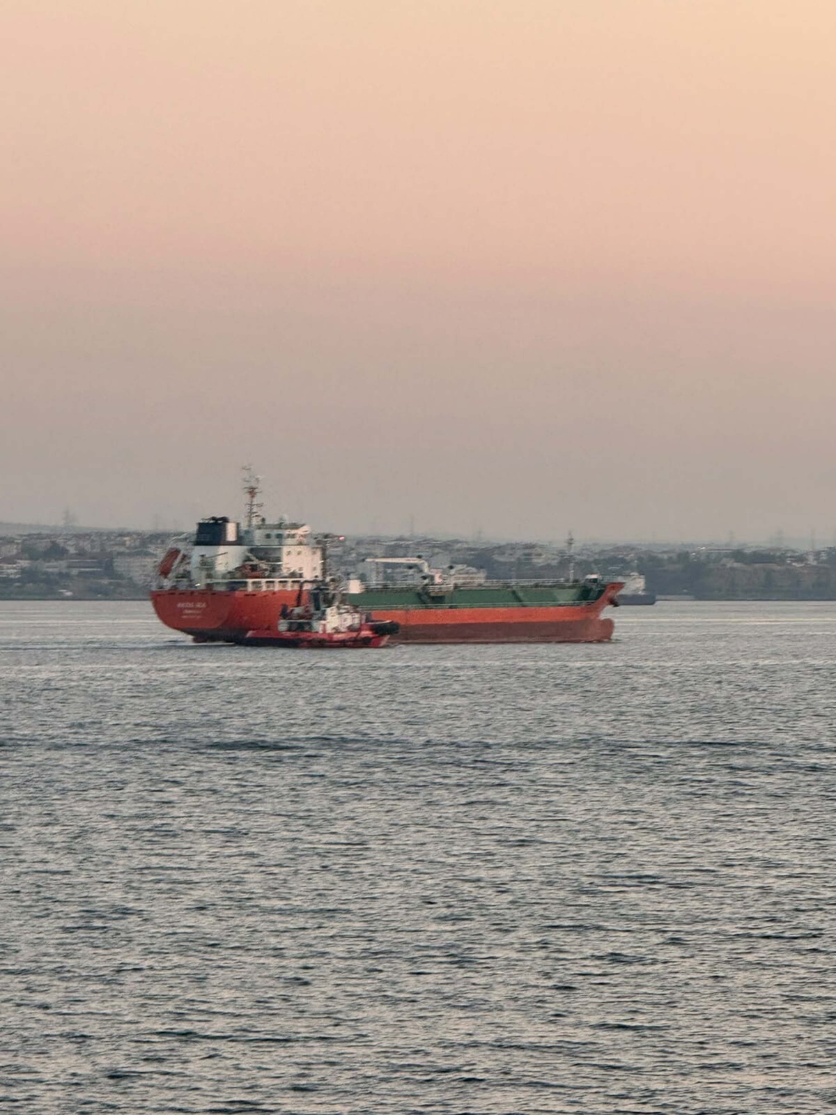 Gelibolu Açıklarında Tanker Yangını