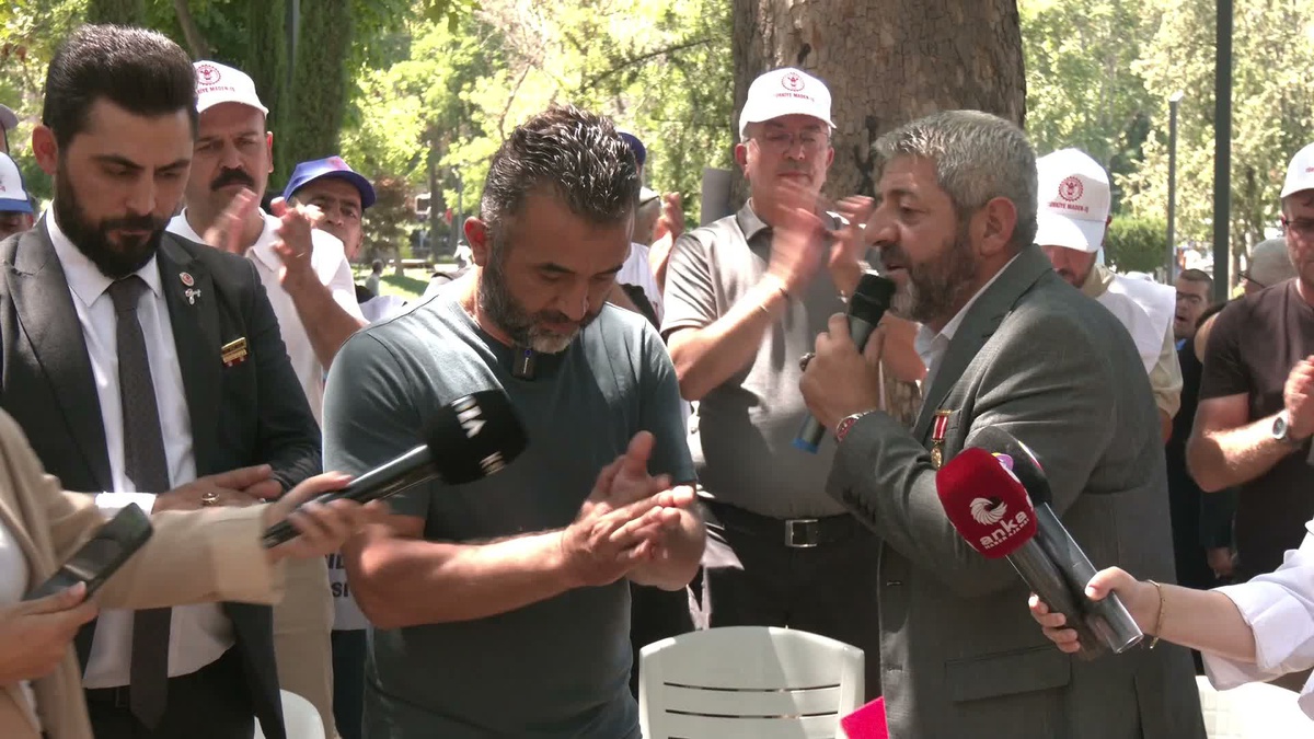 Madencilerden açlık grevindeki gazilere destek