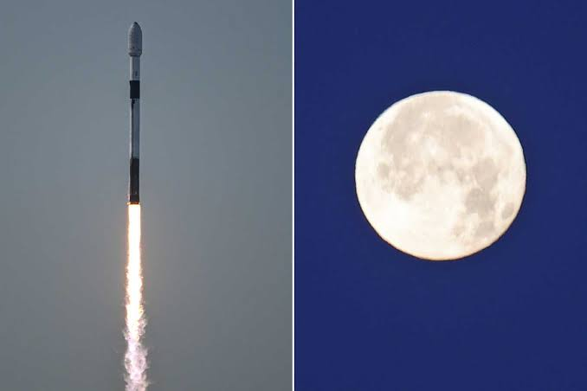 Falcon 9 Roketi Ay\'a Çarptı