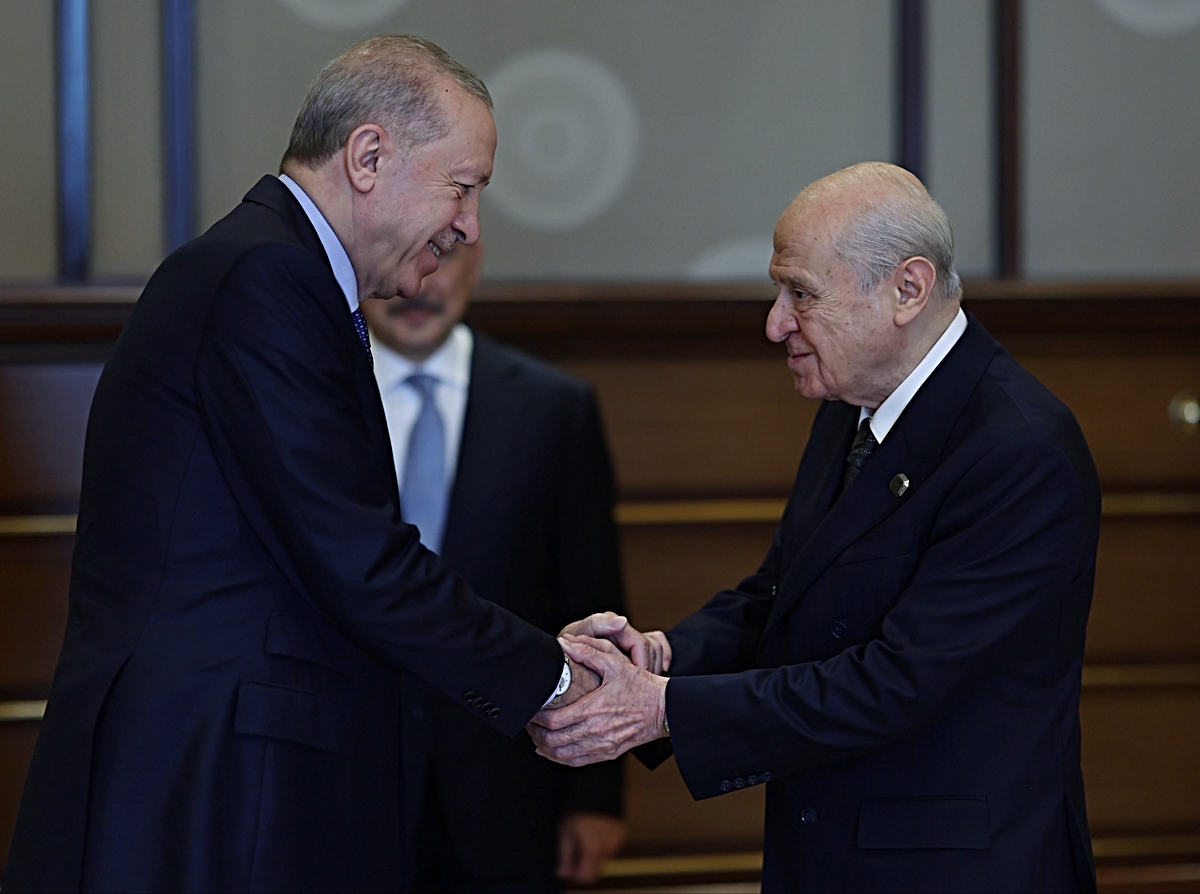 Erdoğan ve Bahçeli Cumhurbaşkanlığı\'nda Görüştü