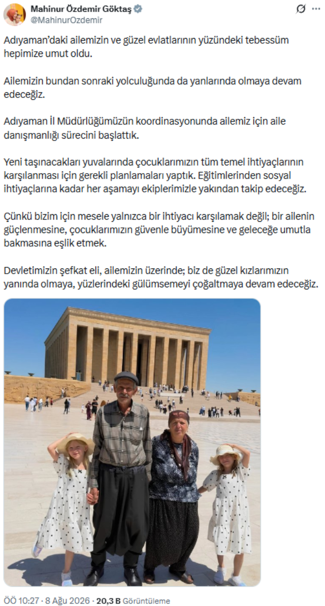 Adıyamanlı Doğan ailesi için süreç başlatıldı! Bakan Göktaş'tan açıklama var