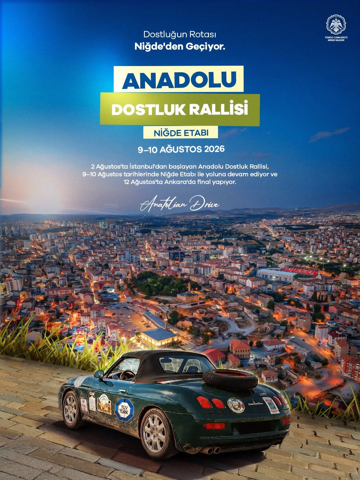Niğde, Dostluk Rallisi\'ne Ev Sahipliği Yapacak