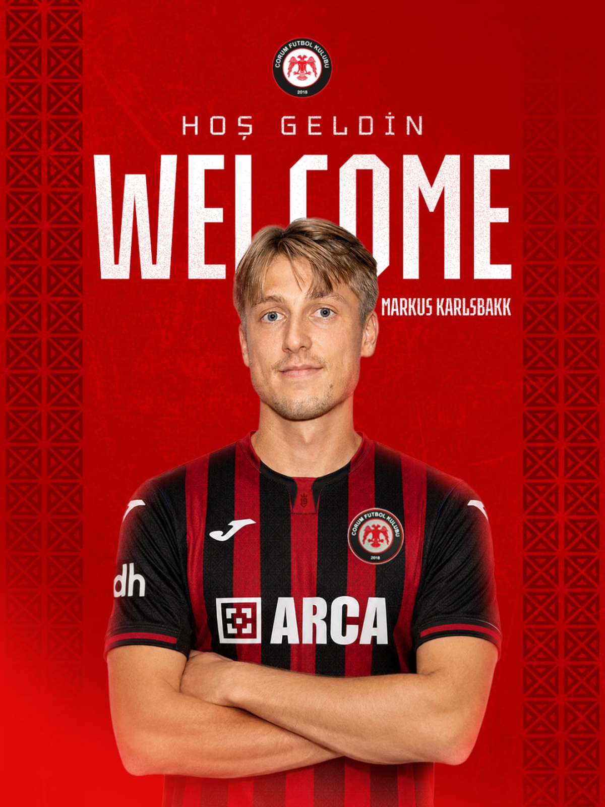 Arca Çorum FK, Karlsbakk\'ı Kadrosuna Kattı