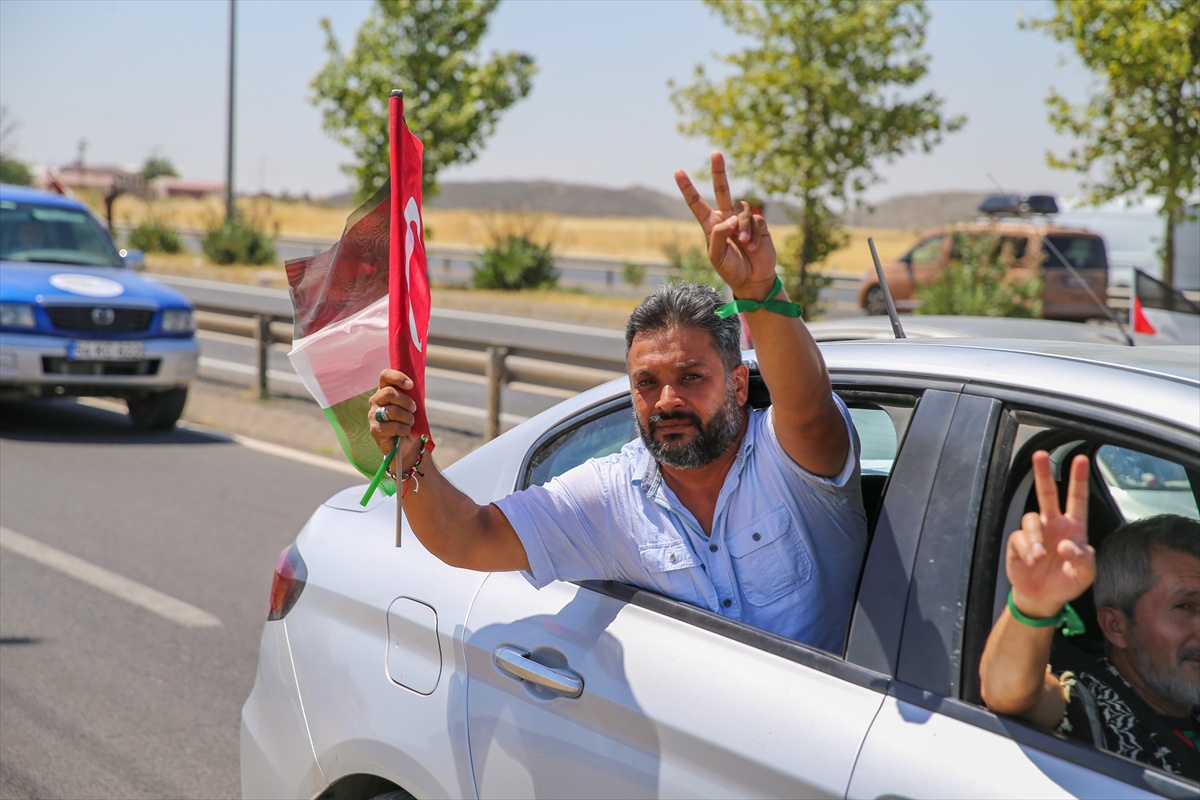 Filistin Konvoyu Diyarbakır\'a Ulaştı