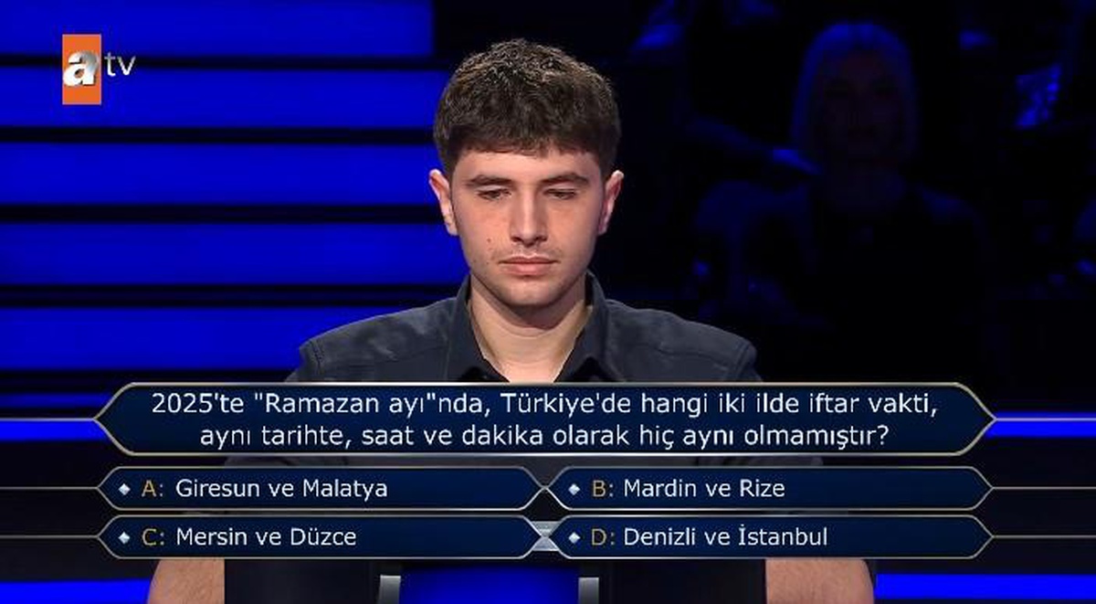 2025\'te "Ramazan ayı"nda, Türkiye\'de hangi iki ilde iftar vakti, aynı tarihte, saat ve dakika olarak hiç aynı olmamıştır?