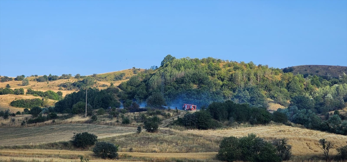 Yeniçağa\'da Anız Yangını Söndürüldü