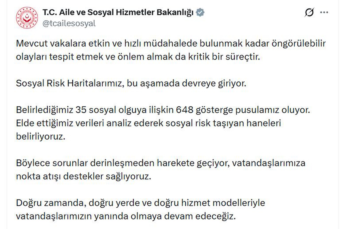 Sosyal Risk Haritaları ile Hızlı Destek