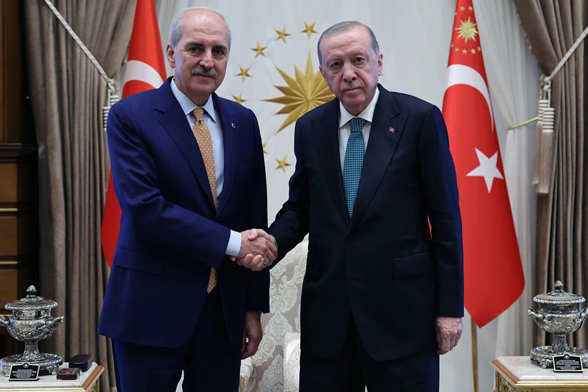 Cumhurbaşkanı Erdoğan, TBMM Başkanı Kurtulmuş\'u kabul etti