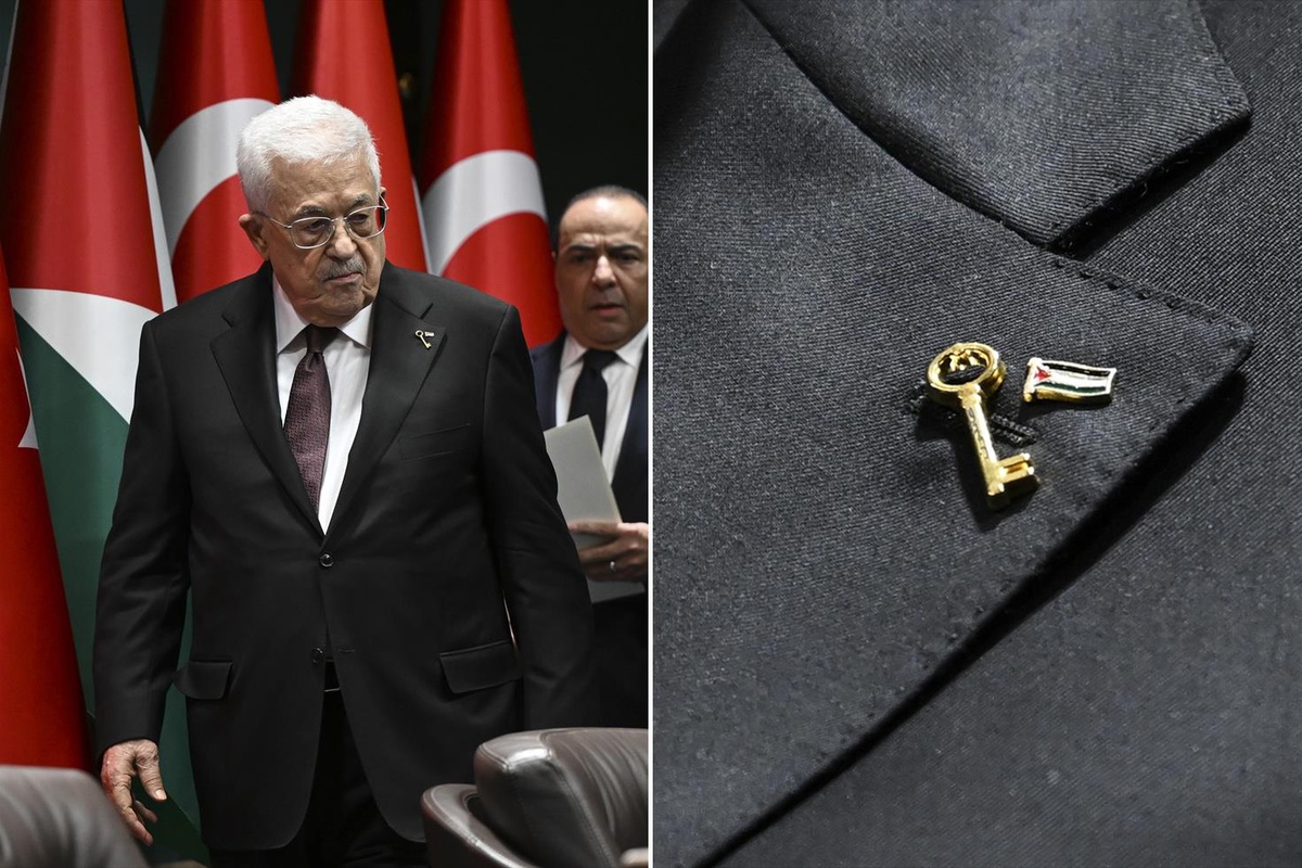Abbas\'ın yakasındaki anahtarın anlamı yürek burktu: Filistin\'e dönüş umudunu simgeliyor