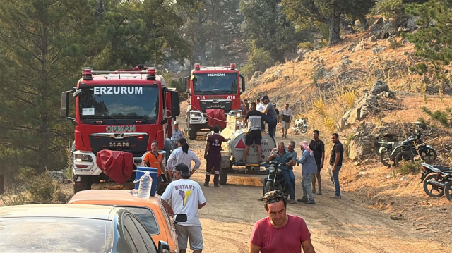 Aydın'ın Kuyucak ilçesindeki orman yangını saatlerdir söndürülemedi