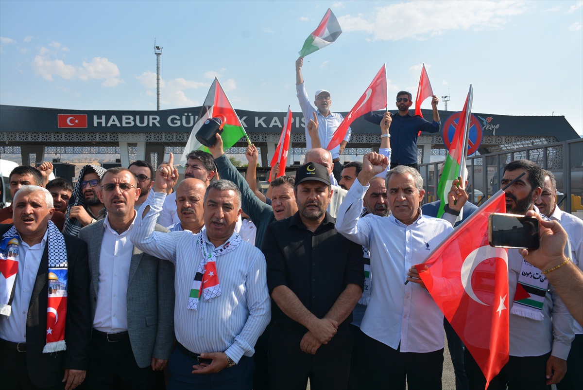 Filistin Konvoyu\'na Şırnak\'tan Destek