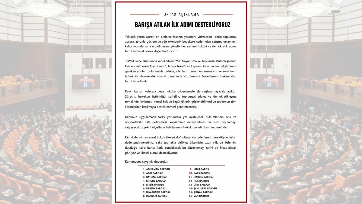 Barolardan \'Milli Dayanışma\' Kanununa Destek
