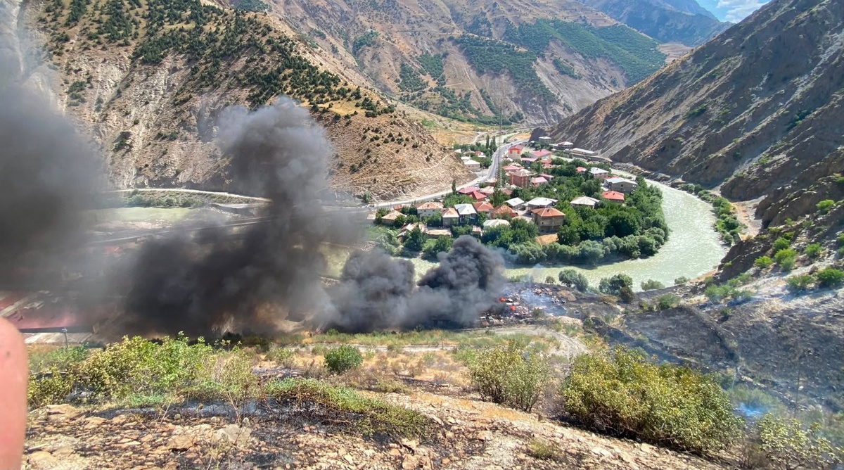 Hakkari\'de Jandarma Karakolu\'nda Yangın