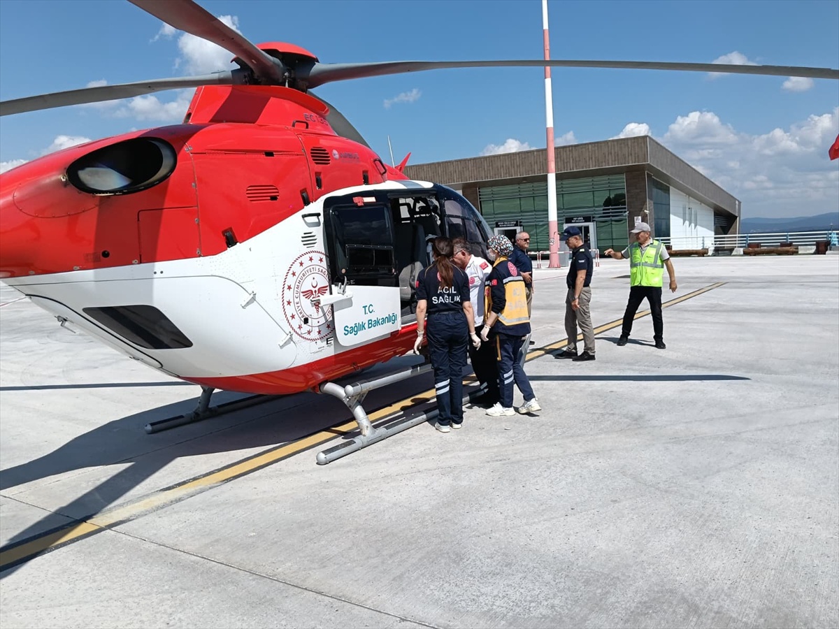 İnme Geçiren Hasta Helikopterle Ankara\'ya Sevk Edildi