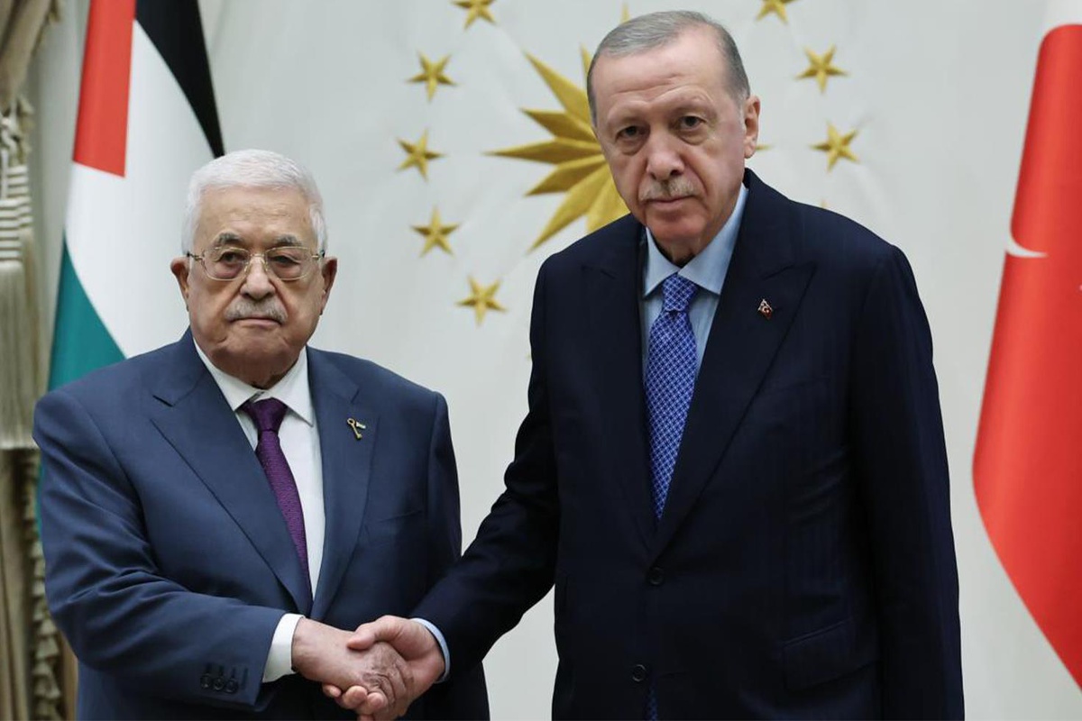 Mahmud Abbas Ankara\'da! Cumhurbaşkanı Erdoğan resmi törenle karşıladı