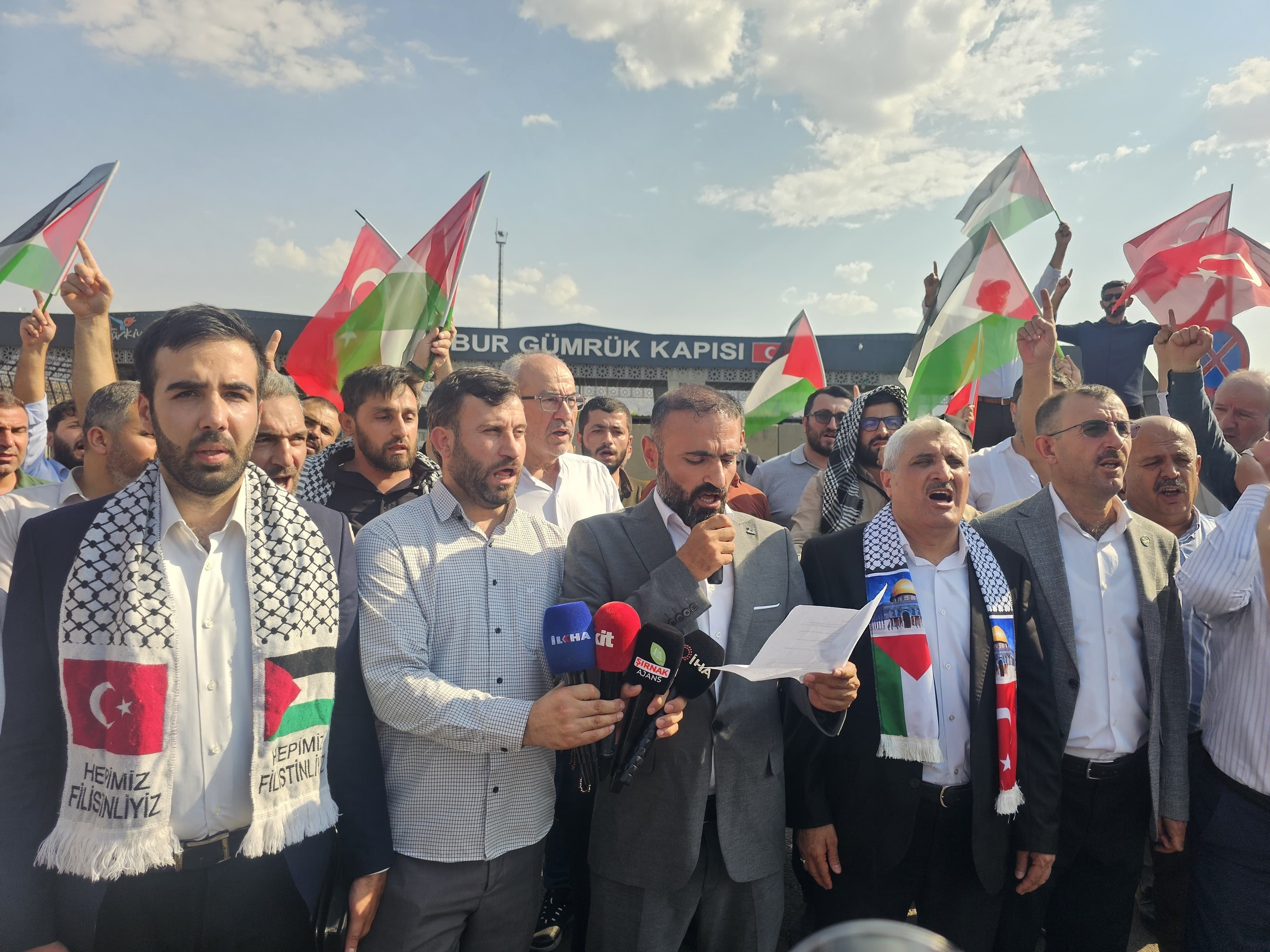 Şırnak'tan Filistin Konvoyuna Tepki