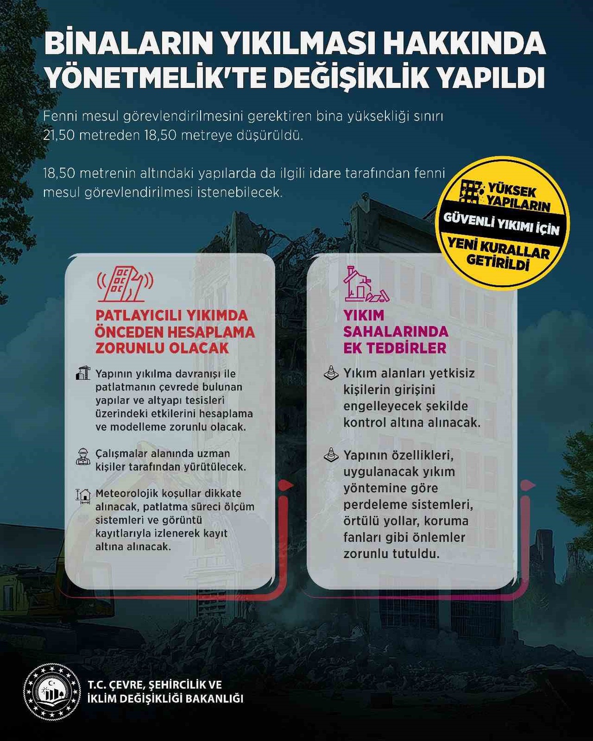 Yüksek Binaların Yıkımına Yeni Düzenleme