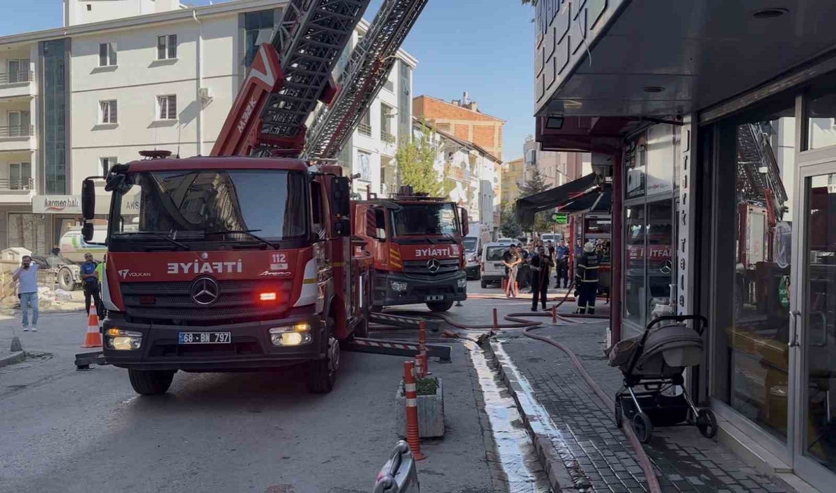 Aksaray\'da Sobadan Yangın Paniği